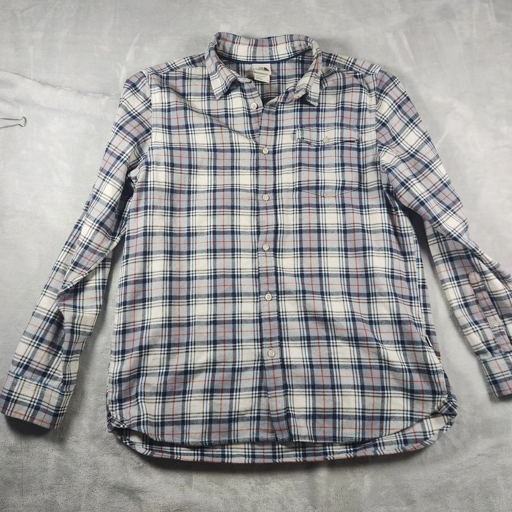 The North Face Flannel Shirt Mens Large Blue Plaid Gorpcore Hiking Outdoor L